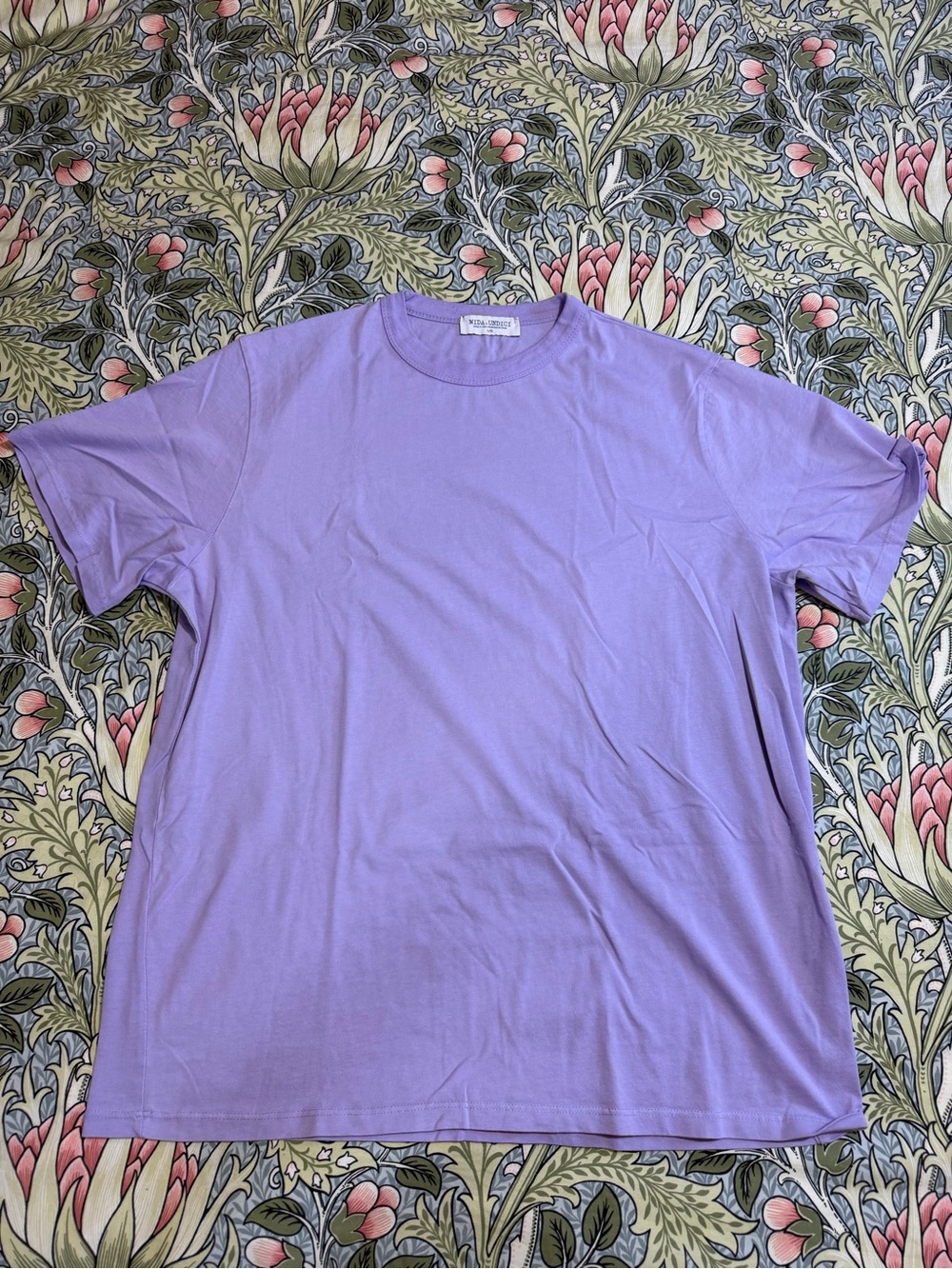 Mida Undici Lavender Crew Neck T-Shirt - Men Size L/G